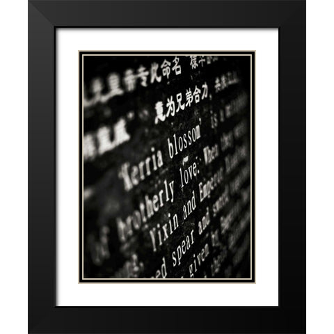 Lithography I Black Modern Wood Framed Art Print with Double Matting by Ling, Tang