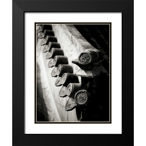 Lithography II Black Modern Wood Framed Art Print with Double Matting by Ling, Tang