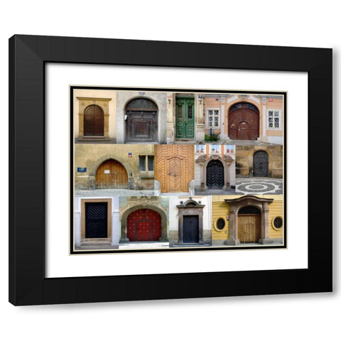 Doors I Black Modern Wood Framed Art Print with Double Matting by Christensen, Jim