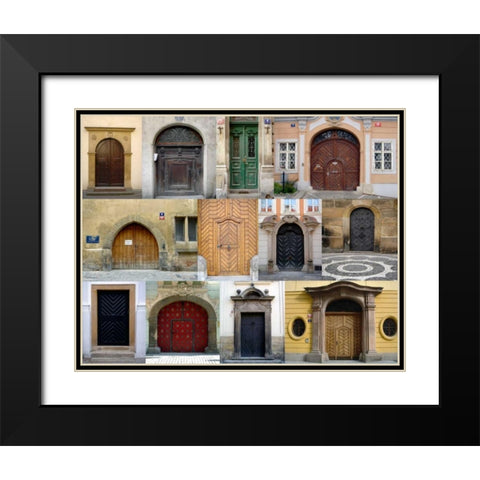 Doors I Black Modern Wood Framed Art Print with Double Matting by Christensen, Jim