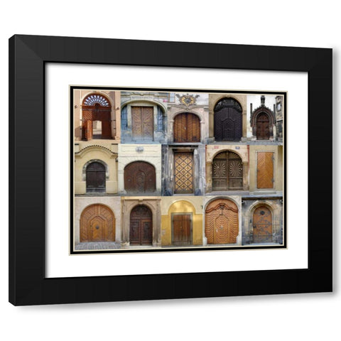 Doors II Black Modern Wood Framed Art Print with Double Matting by Christensen, Jim