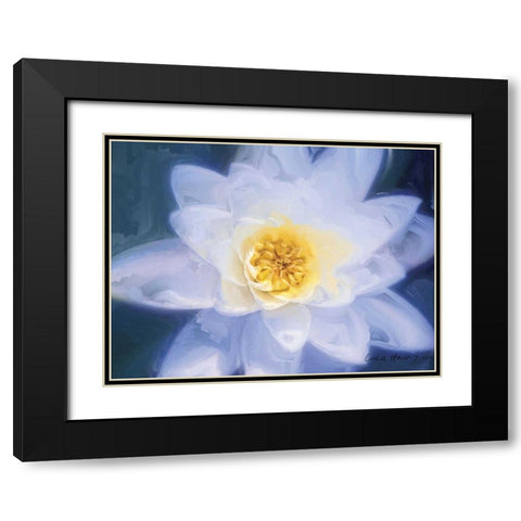 Painterly Flower III Black Modern Wood Framed Art Print with Double Matting by Henry, Lola