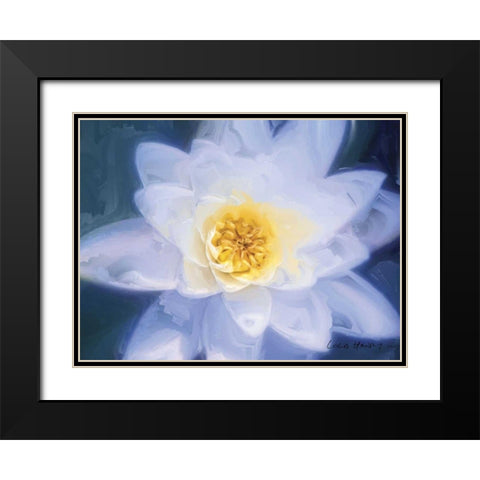 Painterly Flower III Black Modern Wood Framed Art Print with Double Matting by Henry, Lola