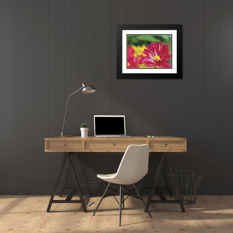 Painterly Flower VI Black Modern Wood Framed Art Print with Double Matting by Henry, Lola