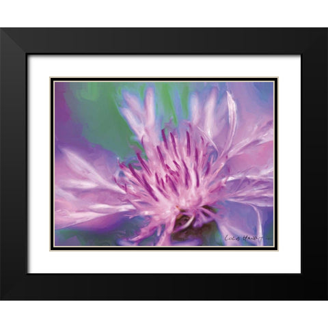 Painterly Flower VIII Black Modern Wood Framed Art Print with Double Matting by Henry, Lola