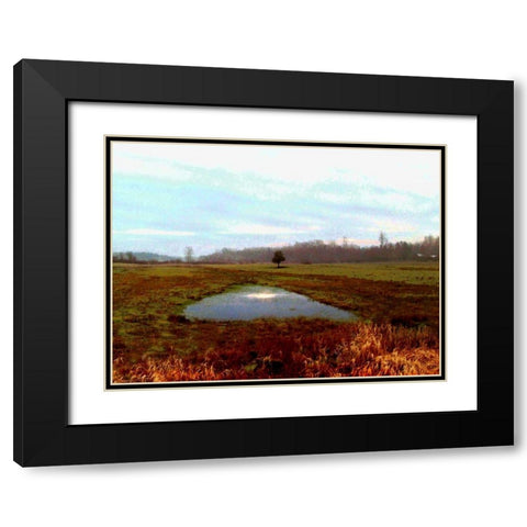 Landscape I Black Modern Wood Framed Art Print with Double Matting by Harrington, Danielle