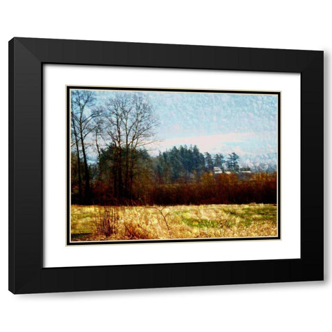 Land I Black Modern Wood Framed Art Print with Double Matting by Harrington, Danielle