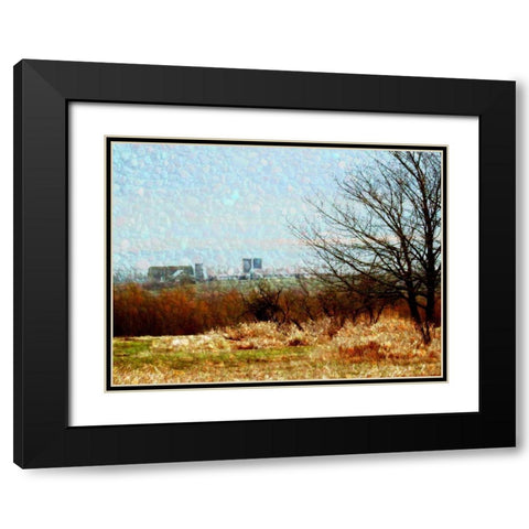 Land II Black Modern Wood Framed Art Print with Double Matting by Harrington, Danielle