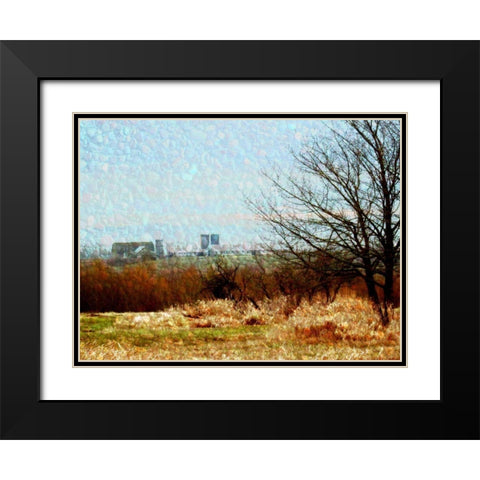 Land II Black Modern Wood Framed Art Print with Double Matting by Harrington, Danielle