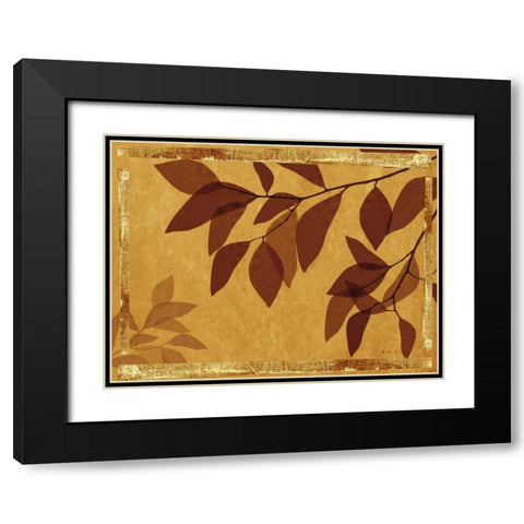 Ghost Leaves II Black Modern Wood Framed Art Print with Double Matting by Bay, Noah