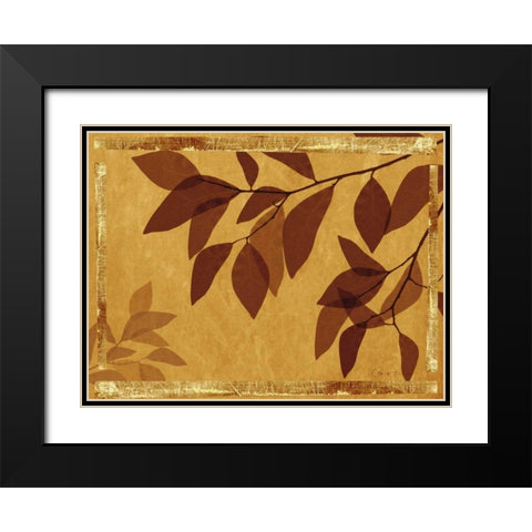 Ghost Leaves II Black Modern Wood Framed Art Print with Double Matting by Bay, Noah