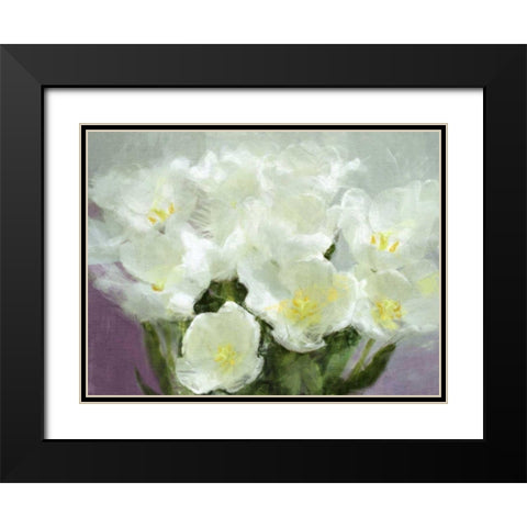Sunlit Tulips I Black Modern Wood Framed Art Print with Double Matting by Bay, Noah