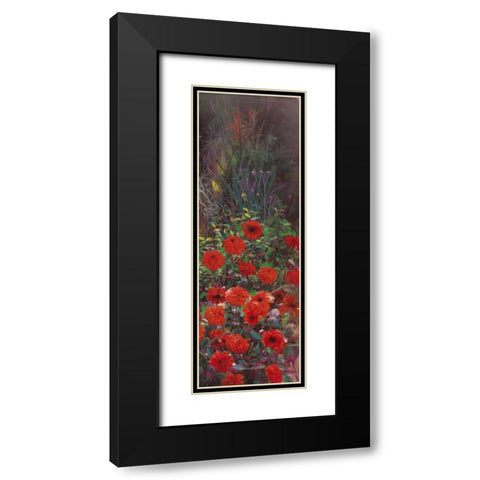 Dahlia Garden II Black Modern Wood Framed Art Print with Double Matting by Bo, Li