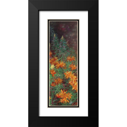 Wild Lily Garden II Black Modern Wood Framed Art Print with Double Matting by Bo, Li