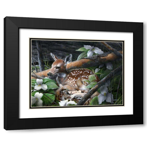 Undercover I Black Modern Wood Framed Art Print with Double Matting by Daniel, Kevin