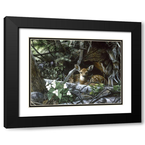 Undercover II Black Modern Wood Framed Art Print with Double Matting by Daniel, Kevin