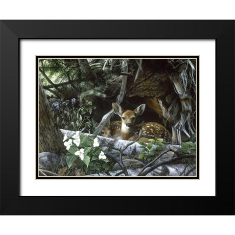 Undercover II Black Modern Wood Framed Art Print with Double Matting by Daniel, Kevin