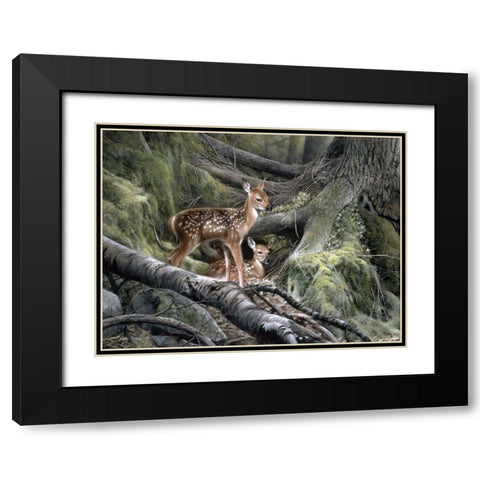 Awakening Black Modern Wood Framed Art Print with Double Matting by Daniel, Kevin