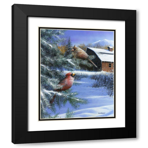 A Winter Day Black Modern Wood Framed Art Print with Double Matting by Daniel, Kevin