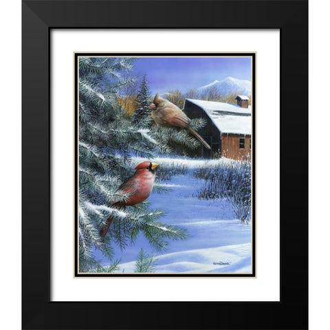 A Winter Day Black Modern Wood Framed Art Print with Double Matting by Daniel, Kevin