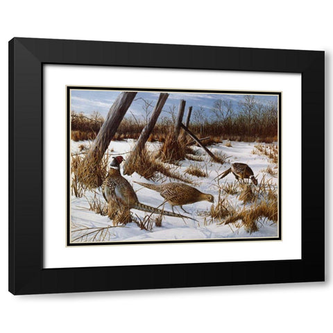 Daybreak Black Modern Wood Framed Art Print with Double Matting by Daniel, Kevin