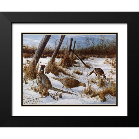 Daybreak Black Modern Wood Framed Art Print with Double Matting by Daniel, Kevin