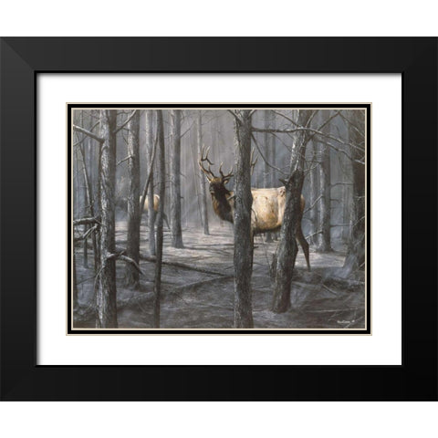 Consequence of Fire Black Modern Wood Framed Art Print with Double Matting by Daniel, Kevin