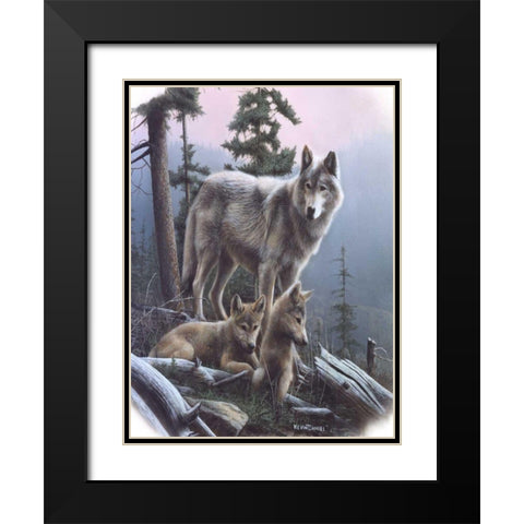 Vantage Point I Black Modern Wood Framed Art Print with Double Matting by Daniel, Kevin