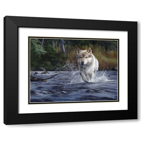 The Crossing Black Modern Wood Framed Art Print with Double Matting by Daniel, Kevin