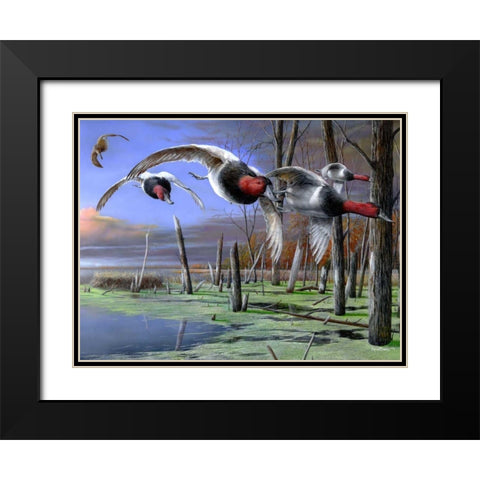 Backwater Cans Black Modern Wood Framed Art Print with Double Matting by Daniel, Kevin
