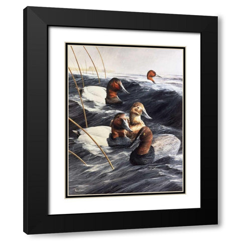 The Lost Decoy Black Modern Wood Framed Art Print with Double Matting by Daniel, Kevin