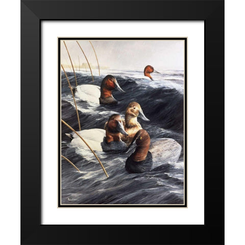 The Lost Decoy Black Modern Wood Framed Art Print with Double Matting by Daniel, Kevin