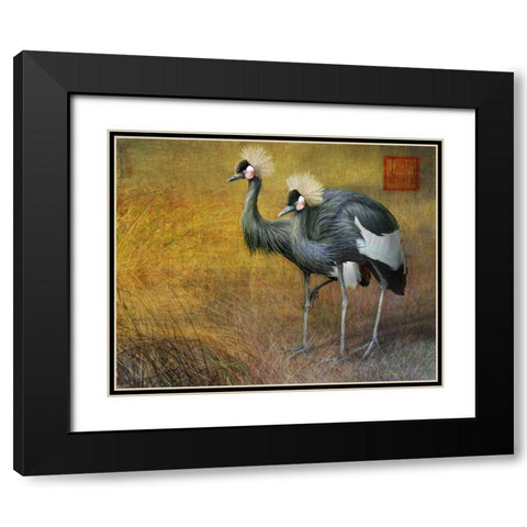 Walking Crown Black Modern Wood Framed Art Print with Double Matting by Vest, Chris