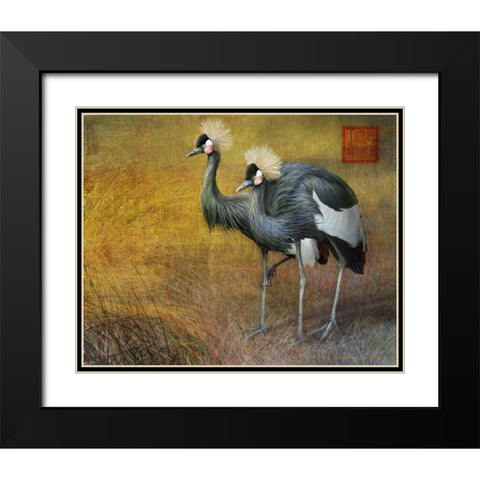Walking Crown Black Modern Wood Framed Art Print with Double Matting by Vest, Chris