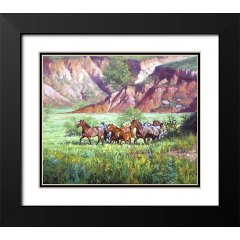 On the Canyon Floor Black Modern Wood Framed Art Print with Double Matting by Sorenson, Jack