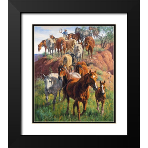 Ladies First Black Modern Wood Framed Art Print with Double Matting by Sorenson, Jack