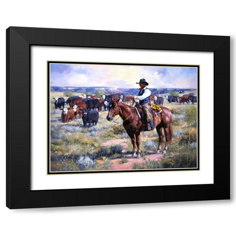 Watched Black Modern Wood Framed Art Print with Double Matting by Sorenson, Jack