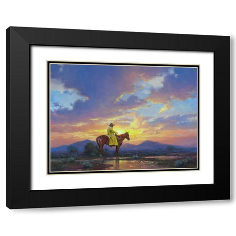 Sun Burn Black Modern Wood Framed Art Print with Double Matting by Sorenson, Jack