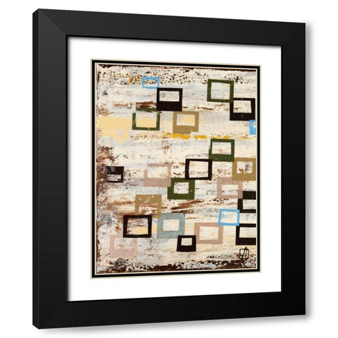 Square RD I Black Modern Wood Framed Art Print with Double Matting by Avondet, Natalie