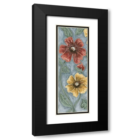 Wild Poppies I Black Modern Wood Framed Art Print with Double Matting by Deans, Karen