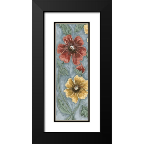 Wild Poppies I Black Modern Wood Framed Art Print with Double Matting by Deans, Karen