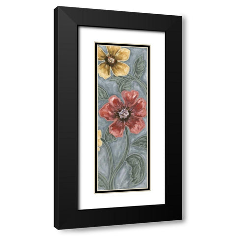 Wild Poppies II Black Modern Wood Framed Art Print with Double Matting by Deans, Karen