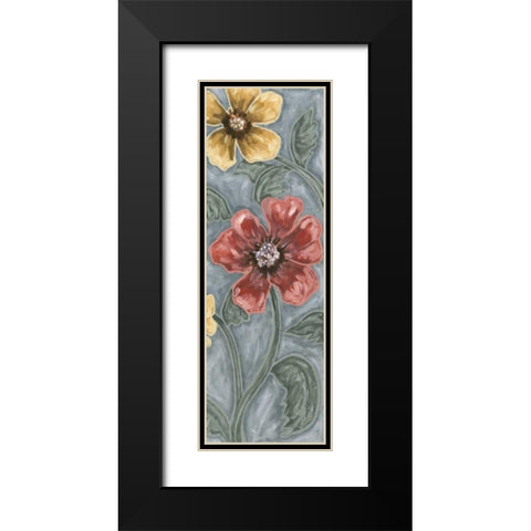 Wild Poppies II Black Modern Wood Framed Art Print with Double Matting by Deans, Karen