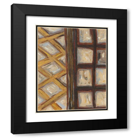 Textured Windows I Black Modern Wood Framed Art Print with Double Matting by Deans, Karen