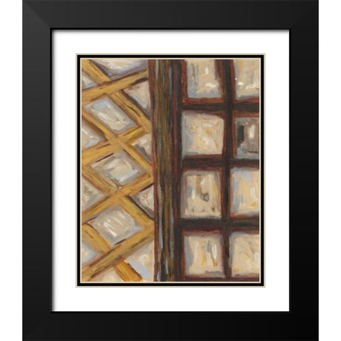 Textured Windows I Black Modern Wood Framed Art Print with Double Matting by Deans, Karen