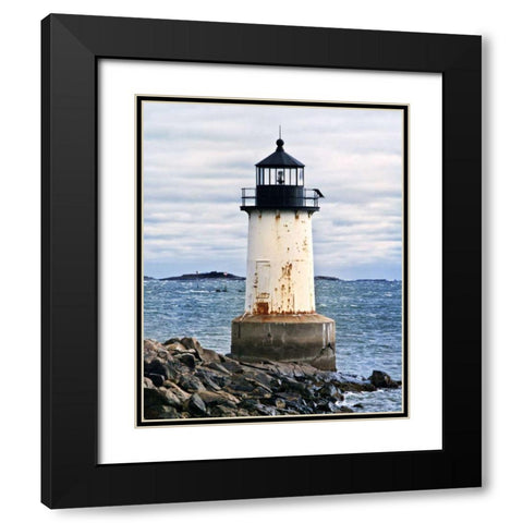 Lighthouse Views II Black Modern Wood Framed Art Print with Double Matting by Perry, Rachel