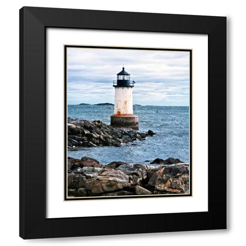 LIghthouse Views III Black Modern Wood Framed Art Print with Double Matting by Perry, Rachel
