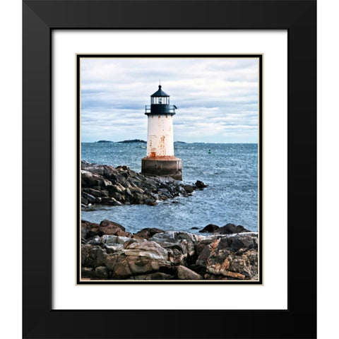 LIghthouse Views III Black Modern Wood Framed Art Print with Double Matting by Perry, Rachel