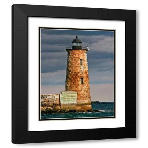 Lighthouse Views V Black Modern Wood Framed Art Print with Double Matting by Perry, Rachel