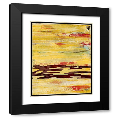Tire Mark II Black Modern Wood Framed Art Print with Double Matting by Avondet, Natalie